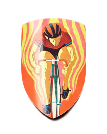 Retro Cyclist Headbadge