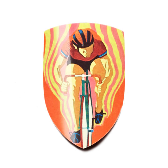 Retro Cyclist Headbadge