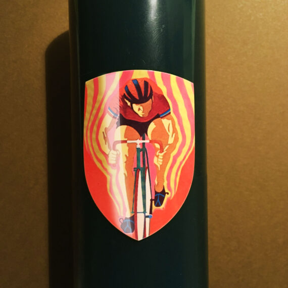 Retro Cyclist Headbadge