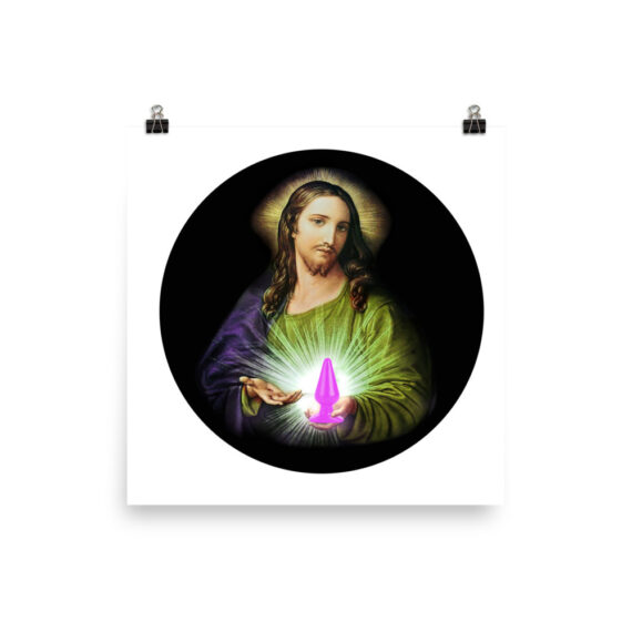 Jesus Loves Butplug Poster