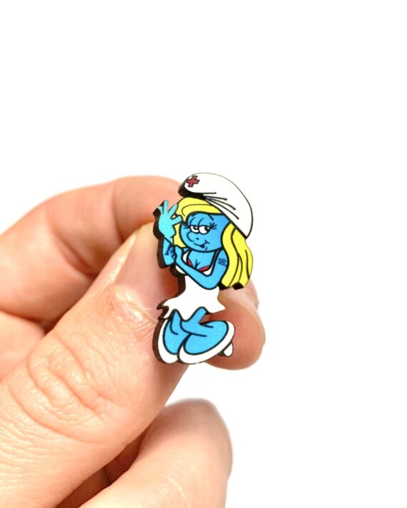 Enema Smurf Pin