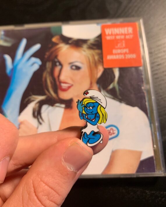 Enema Smurf Pin