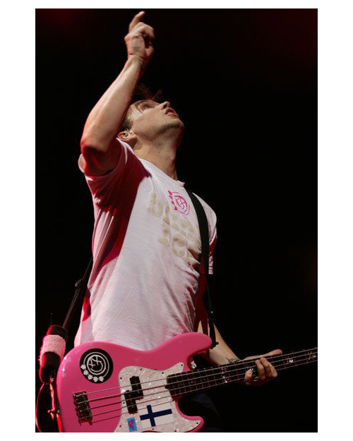 Mark Hoppus Pink Bass Guitar Pin