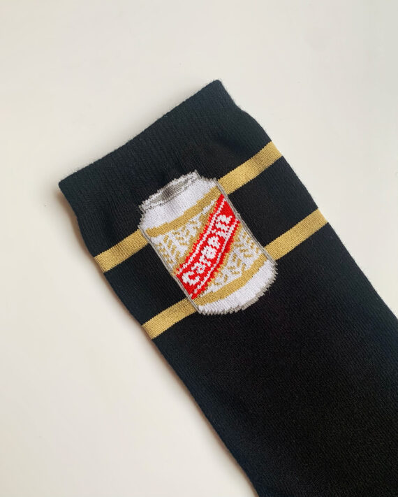 Cara Pilz Black - Casual Socks