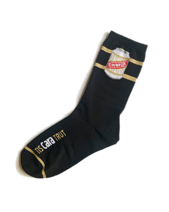 Cara Pilz Black - Casual Socks